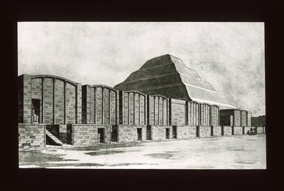 Step pyramid and chapels, Sakkara, 3rd Dynasty by American School
